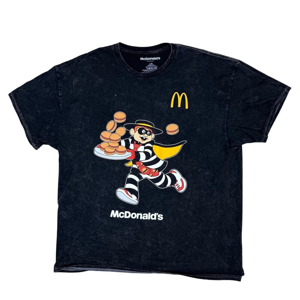 McDonalds Hamburglar Graphic T-Shirt Unisex Size L Pullover Shirt